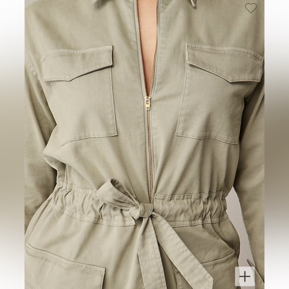 J crew Cinched-waist utility dress in stretch chino iced pine size 8 nwt utility - Picture 12 of 12